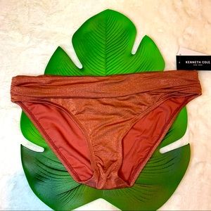 Kenneth Cole Bikini Bottom Metallic Sz Large NWT
